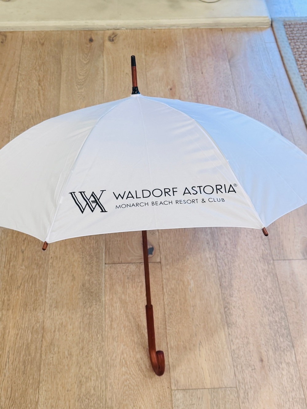 Waldorf Astoria Monarch Beach Resort White Branded Umbrella I paid 450 like new